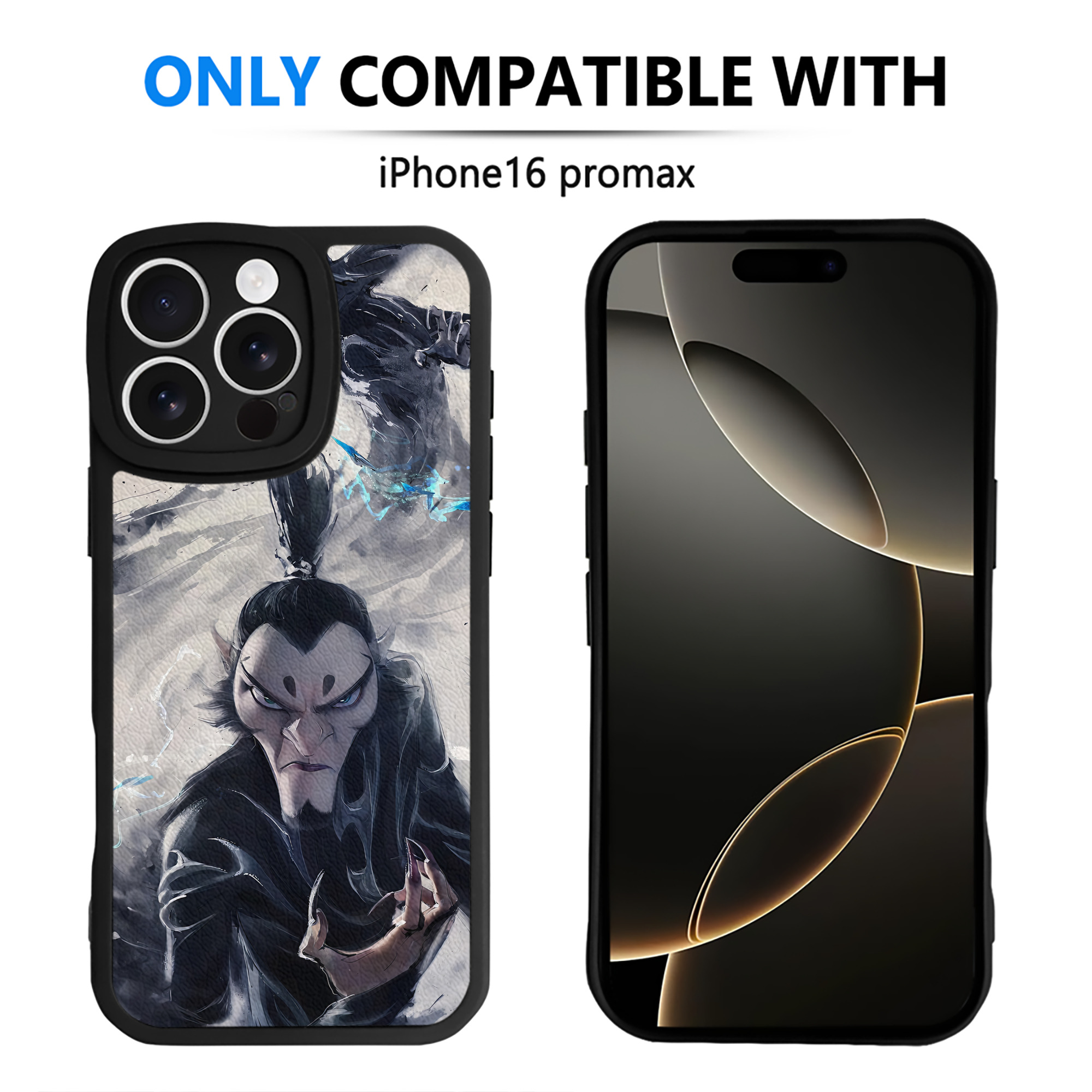 （画像用） Ne Zha 2 ナタ 魔童の大暴れ 【iPhone 16シリーズ対応】シリコンスマホケース（レザー調） 材質：シリコン